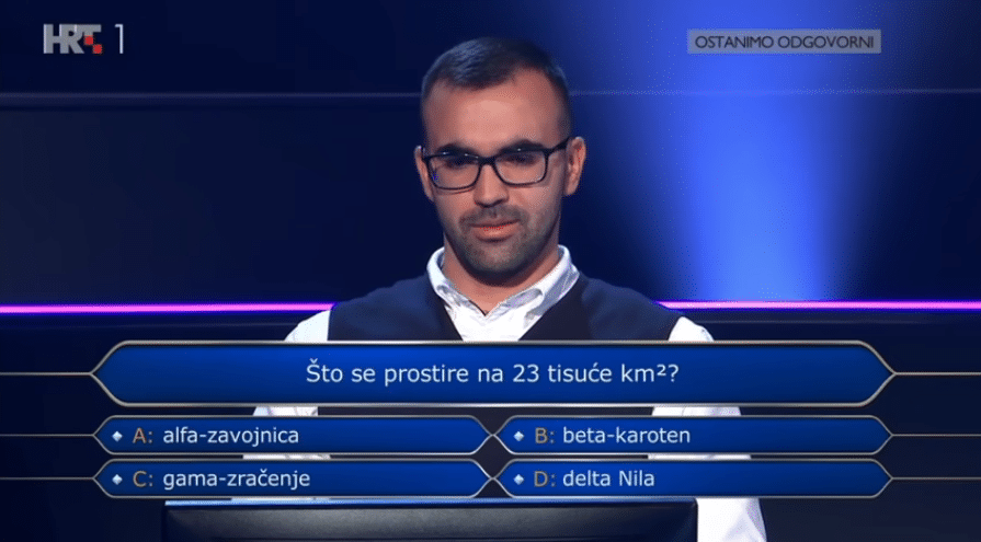 Student u Milijunašu osvojio 32 000 kuna, znate li odgovore na njegova pitanja?