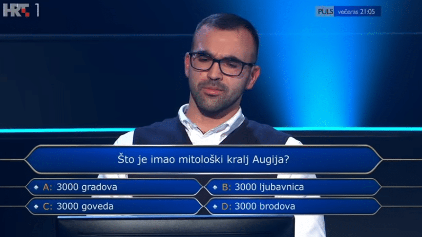 Student u Milijunašu osvojio 32 000 kuna, znate li odgovore na njegova pitanja?